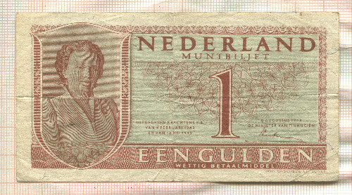 1 гульден. Нидерланды 1943г