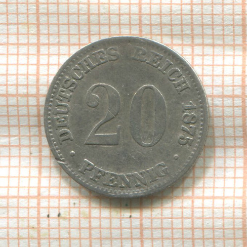 20 пфеннигов. Германия 1875г