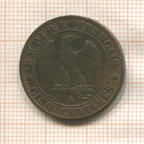 5 сантимов. Франция 1862г