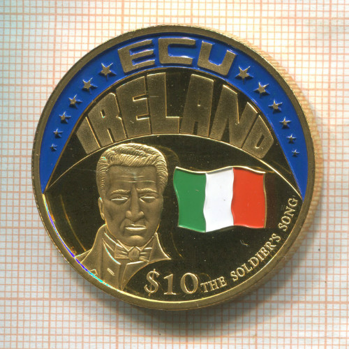 10 долларов. Либерия 2001г