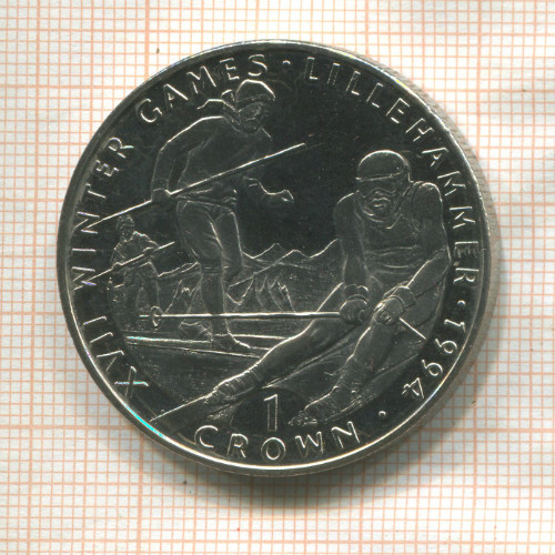 1 крона. Гибралтар 1993г