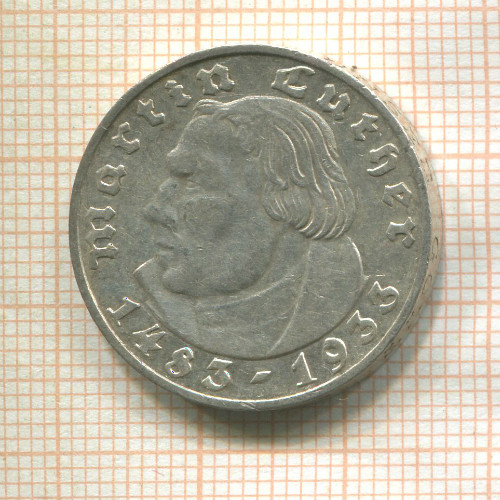 2 марки. Германия 1933г