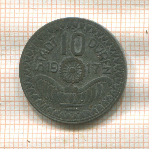 Нотгельд. 10 пфеннигов. Германия. Дюрен
