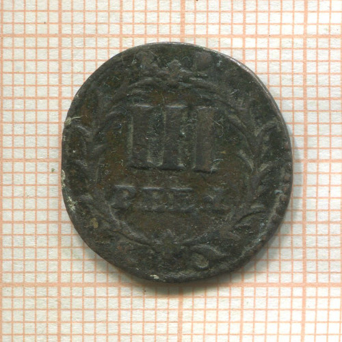 3 пфеннига. Зост 1725г