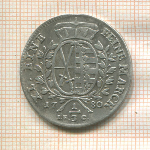 1/3 талера. Саксония-Альбертина 1780г