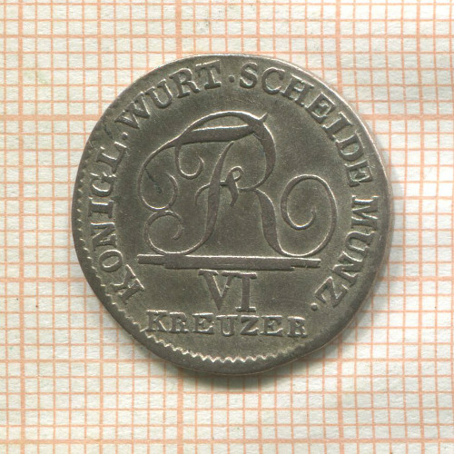 6 крейцеров. Вюртемберг 1806г
