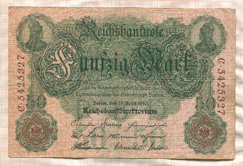 50 марок. Германия 1910г