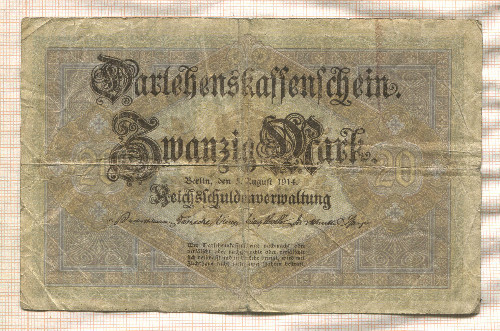 20 марок. Германия 1914г