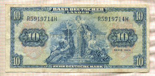 10 марок. Германия 1949г