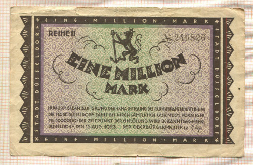 1000000 марок. Германия 1923г