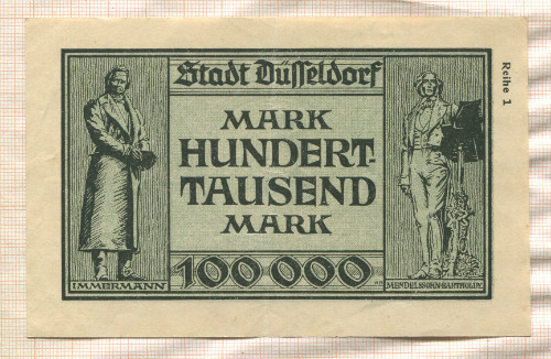 100000 марок. Германия 1923г