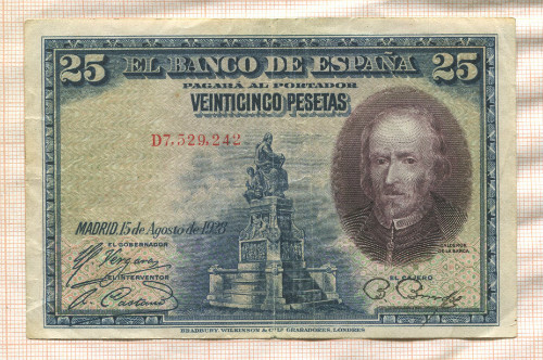 25 песет. Испания 1928г