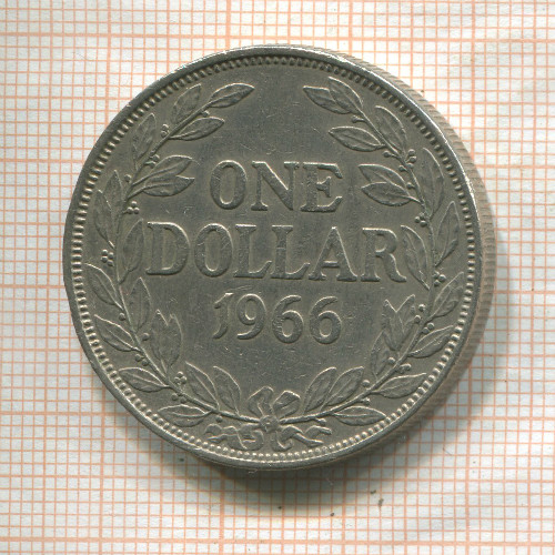 1 доллар. Либерия 1966г