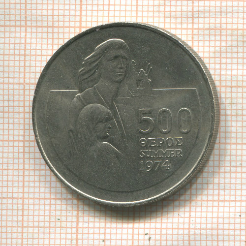 500 мил. Кипр 1976г