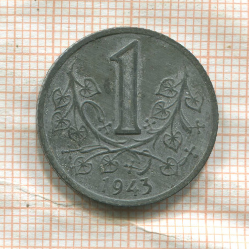 1 крона. Богемия и Моравия 1943г