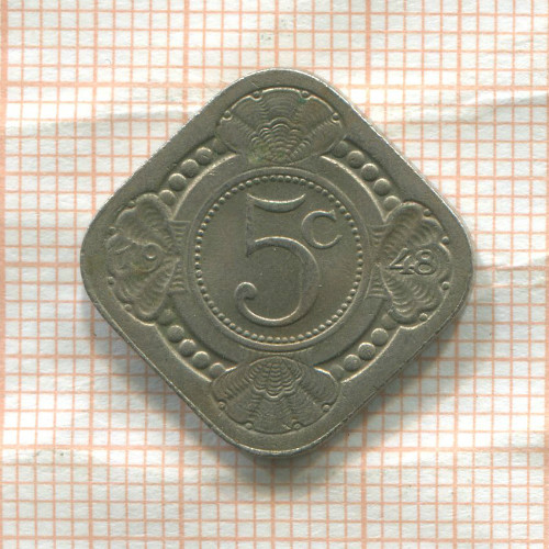 5 центов. Кюрасао 1948г