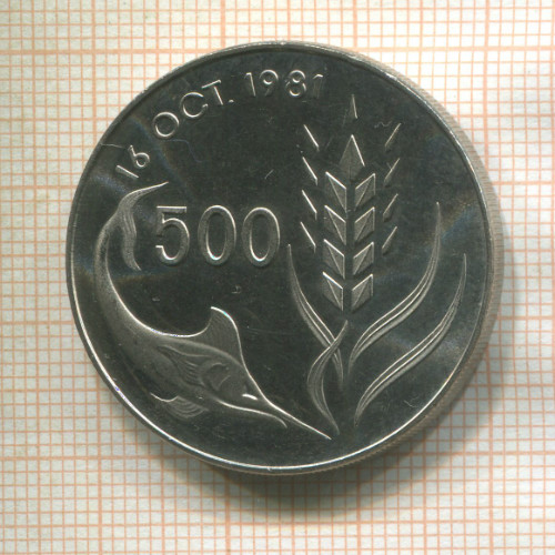 500 мил. Кипр. F.A.O. 1981г