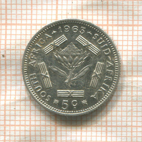 5 центов. Южная Африка 1963г
