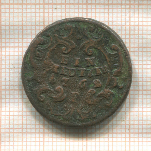 1 крейцер. Австрия 1762г