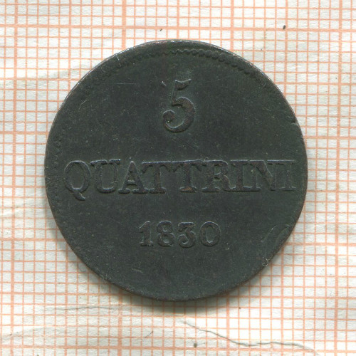 5 кваттрини. Италия. Тоскана 1830г