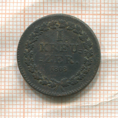 1 крейцер. Нассау 1808г