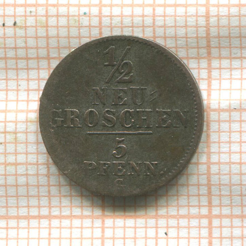 1/2 гроша. Саксония 1841г