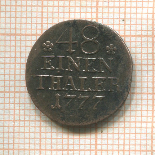 1/48 талера. Пруссия 1777г
