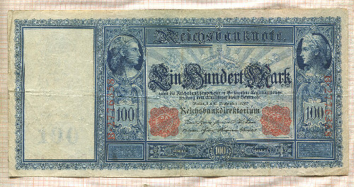 100 марок. Германия 1910г