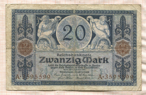 20 марок. Германия 1915г