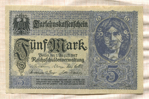 5 марок. Германия 1917г