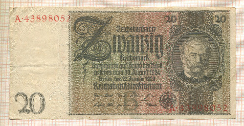 20 марок. Германия 1929г