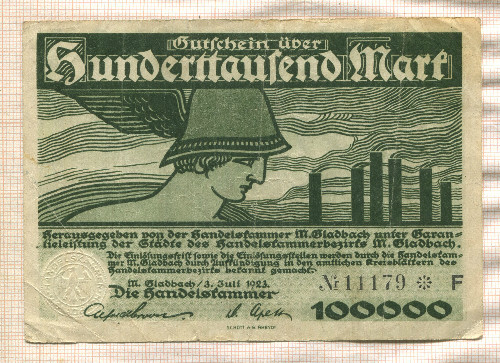 100000 марок. Германия