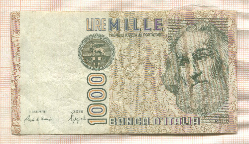 1000 лир. Италия 1982г
