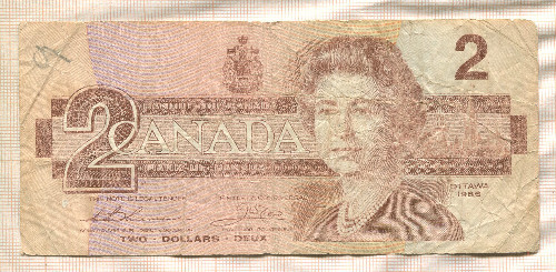 2 доллара. Канада 1986г