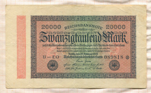 20000 марок. Германия 1923г