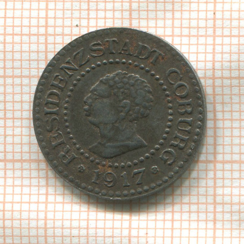 Нотгельд 10 пфеннигов. Германия. Кобург