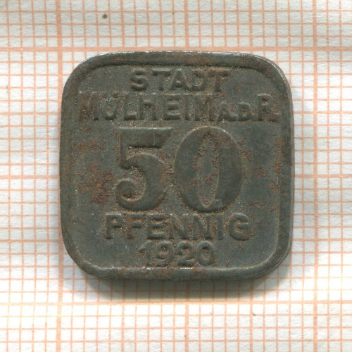 Нотгельд. 50 пфеннигов. Германия. Мюльхайм