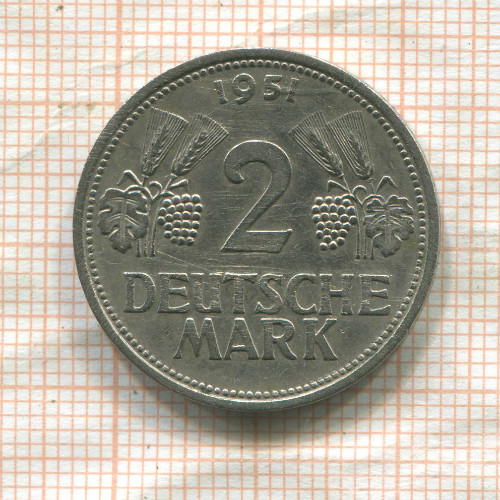 2 марки. Германия 1951г