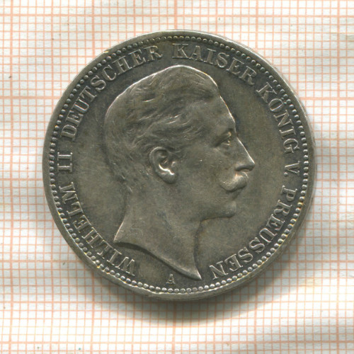 3 марки. Пруссия 1908г