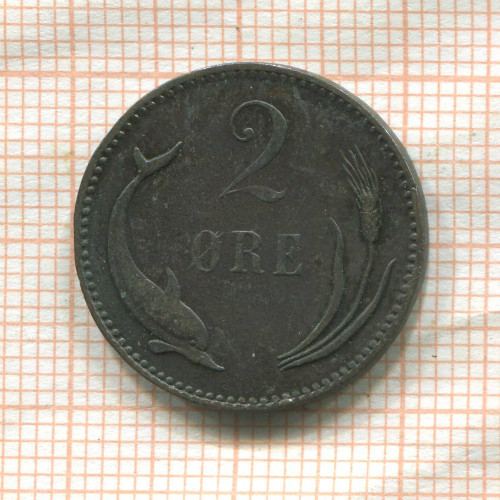 2 эре. Дания 1894г