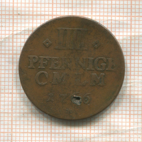4 пфеннига. Майнц 1766г