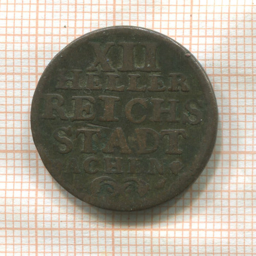 12 геллеров. Ахен 1759г