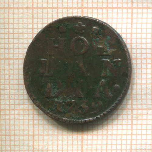 1 дуит. Голландия 1739г