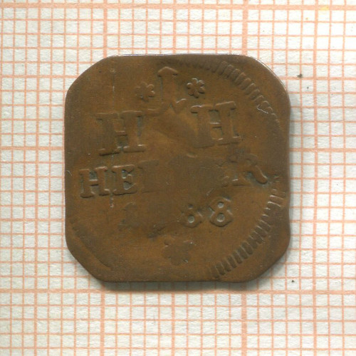 1 геллер. Саксония (деформация) 1788г