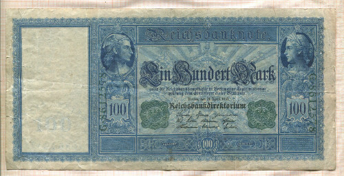 100 марок. Германия 1910г
