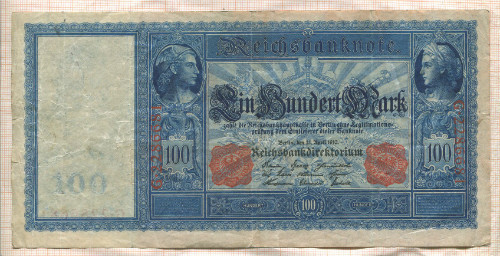 100 марок. Германия 1910г