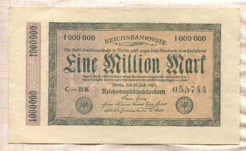 1000000 марок. Германия 1923г