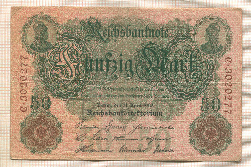 50 марок. Германия 1910г