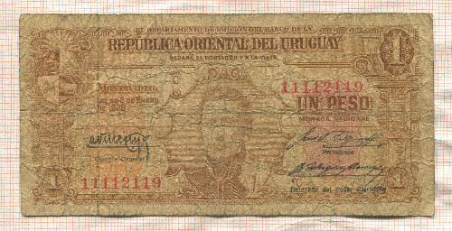 1 песо. Уругвай 1939г