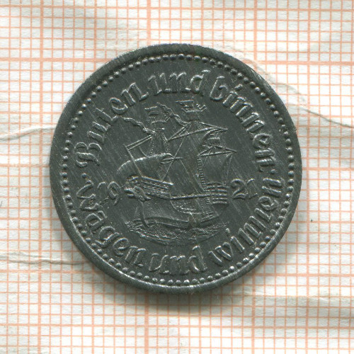 Нотгельд. 50 пфеннигов. Германия. Бремен